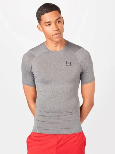 UNDER ARMOUR Funkcionalna majica / črna / bela siva