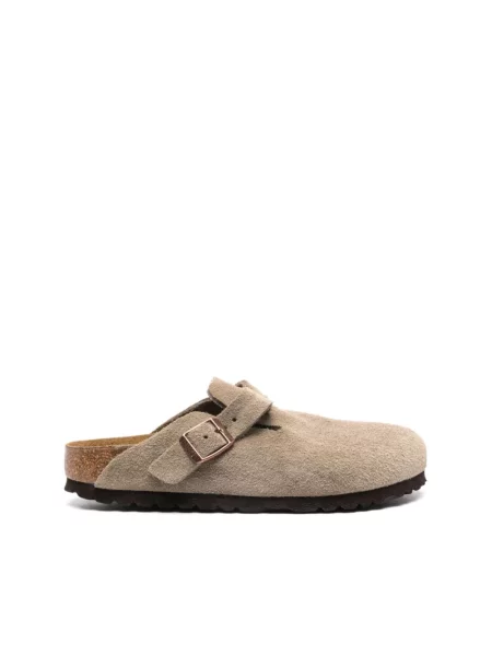 Klapki Birkenstock zamszowe szare