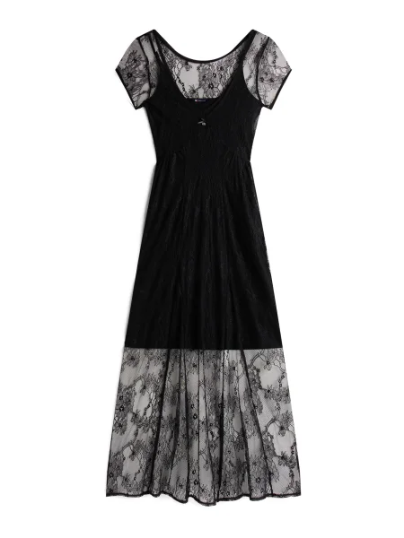 Tommy Jeans rochie maxi evazați negru