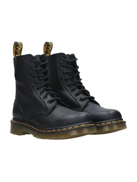Botki Dr. Martens skórzane szare