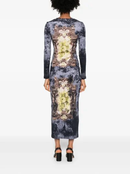 Rochie maxi Jean Paul Gaultier cu imagine de costum albastru