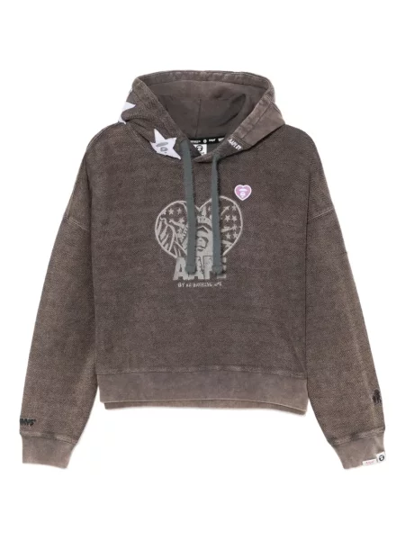 Mikina s kapucí Aape By *a Bathing Ape® s výšivkou šedá