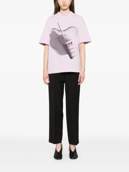 Juosmuo kelnės Jil Sander juoda