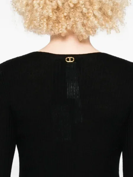 Pulover Twinset cu decolteu în V negru