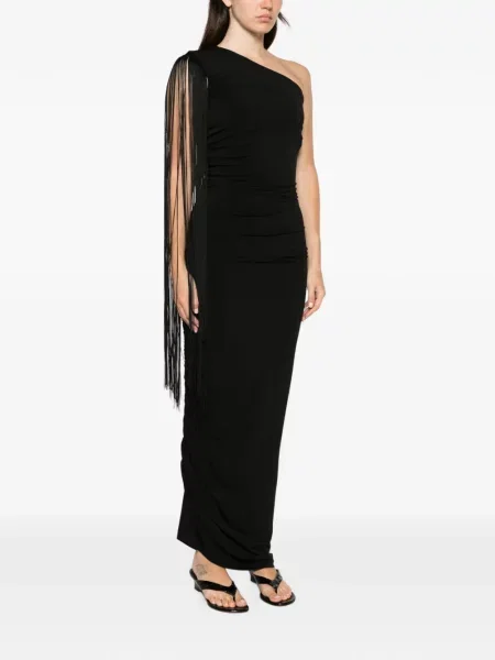 Rochie maxi Rame cu un umăr gol negru