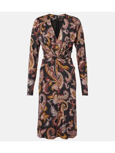 Sukienka midi Etro z wzorem paisley do kolan garniturowa