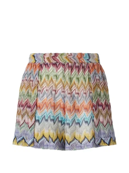 Pantaloni scurți Missoni tricotate albastru