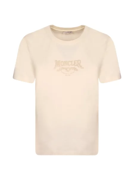 Tricou Moncler cu broderie alb