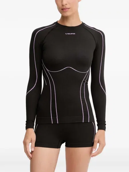 Lung top Viking negru