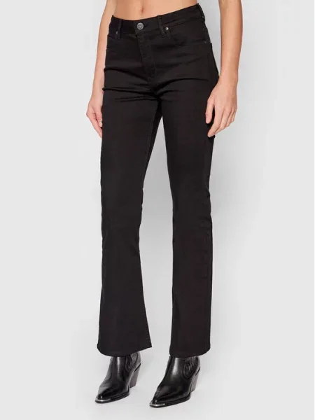 Lee Jeans hlače Breese Boot Bootcut Fit črna