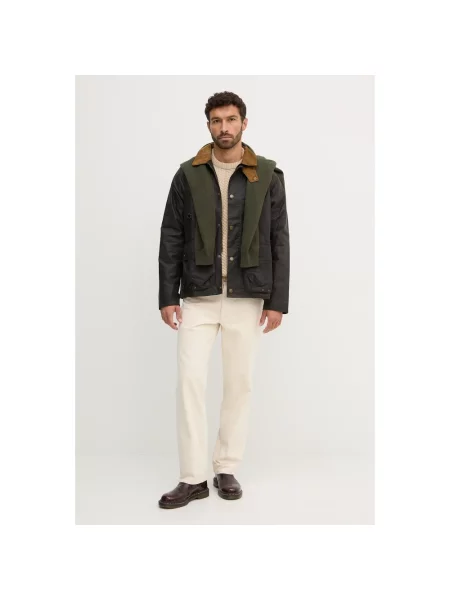 Sweter Barbour wełniany beżowy