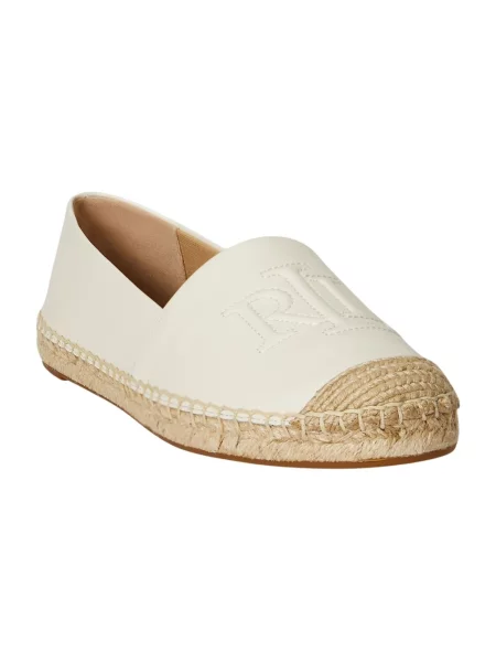 Espadryle z detal z logo model CAMERYN LG 2' Lauren Ralph Lauren białe