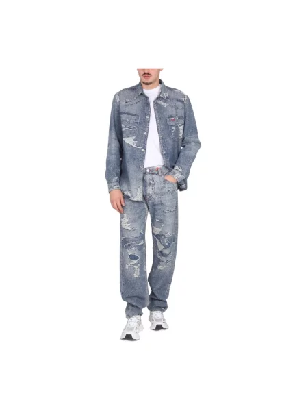 Koszula Diesel casual niebieska