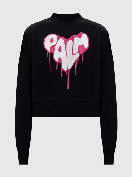 Світшот з принтом емблеми Palm Angels S чорний