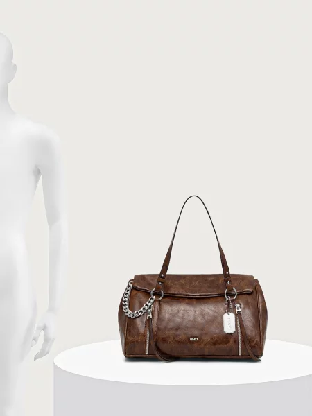 Кожаная сумка шоппер Dkny