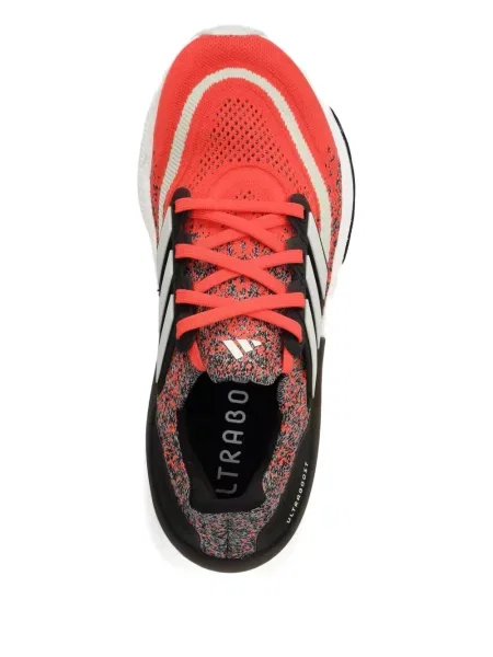 Geacă cu puf Adidas din piele de căprioară cu dungi cu glugă albastru