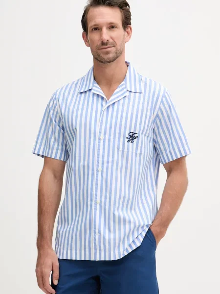 TOMMY HILFIGER Cămașă deschis / alb albastru