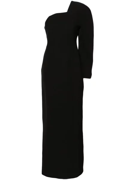 Rochie maxi Jacquemus cu un umăr gol de costum negru