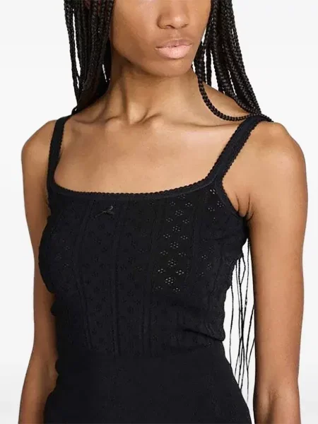 Top Jw Anderson cu funde ajurat negru