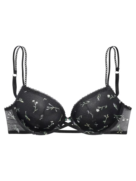 VIVANCE Sutien verde pastel / negru / murdar alb