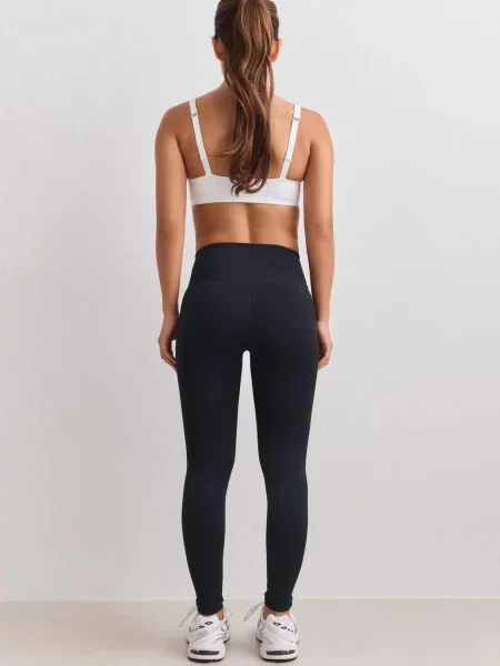Legginsy z wysokim stanem kompresyjne szybkoschnące Pace czarne