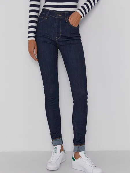 Levi's Jeansy high waist niebieskie