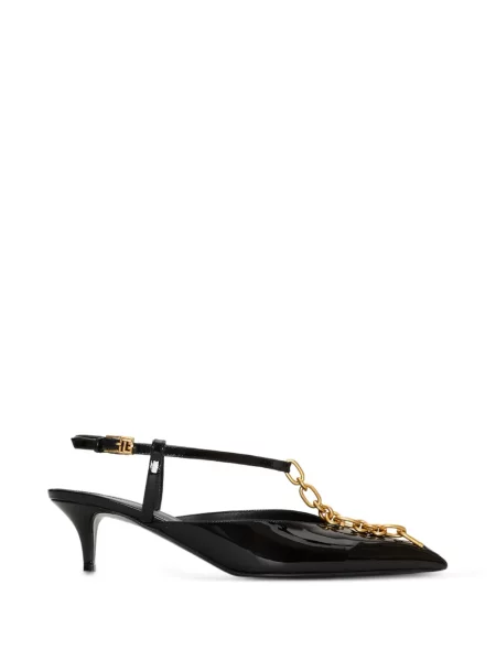 Colier Balmain din piele de lac negru