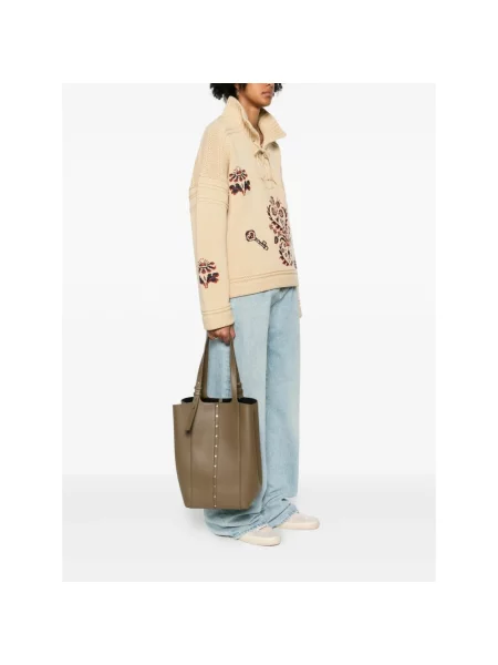 Shopperka Golden Goose skórzana zielona