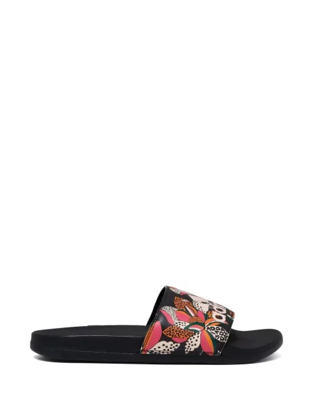 Fotbal sneakerși Adidas Adilette cu imagine cu model floral negru