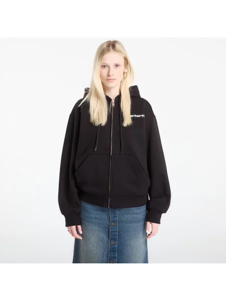 Μπλούζα Carhartt WIP Hooded Archive Lines Jacket με κουκούλα μαύρο