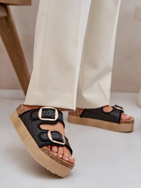 Natikači Pe1 s platformo črna