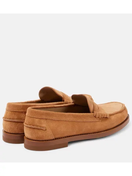 Pantofi loafer Tod's din piele de căprioară maro