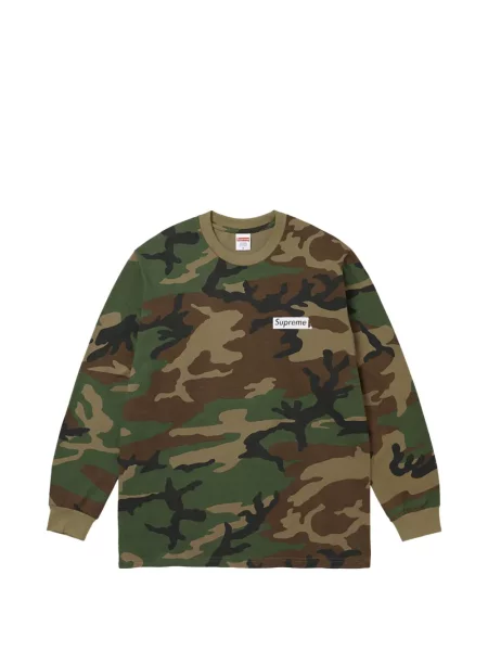 Lung tricou Supreme cu imagine verde