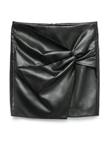 Vero Moda Fustă din imitație de piele Gawn negru