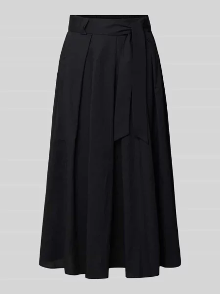 Spódnica midi z wiązanym More & More czarna