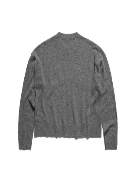Sweter Aniye By z kaszmiru z długim rękawem z logo szary