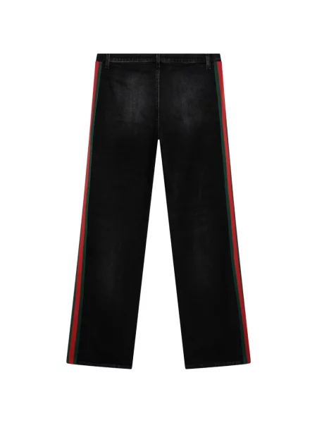 Blugi drepți Gucci cu dungi negru