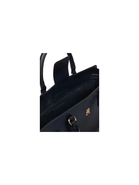 Kabelka Tommy Hilfiger Th Joy Satchel Corp Tmavomodrá bílá