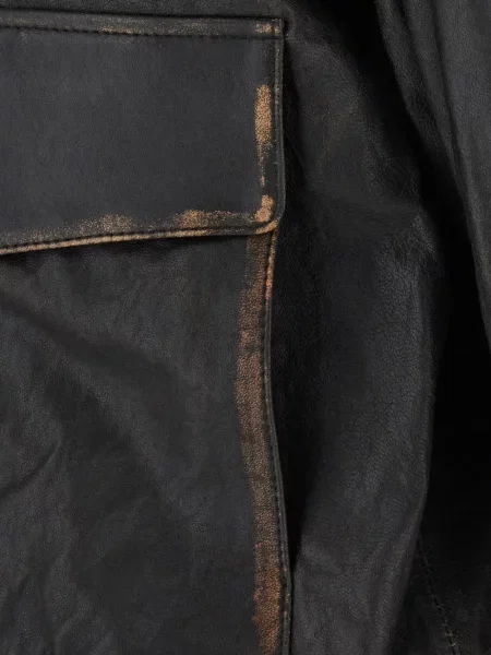 Palton Dunst din piele negru