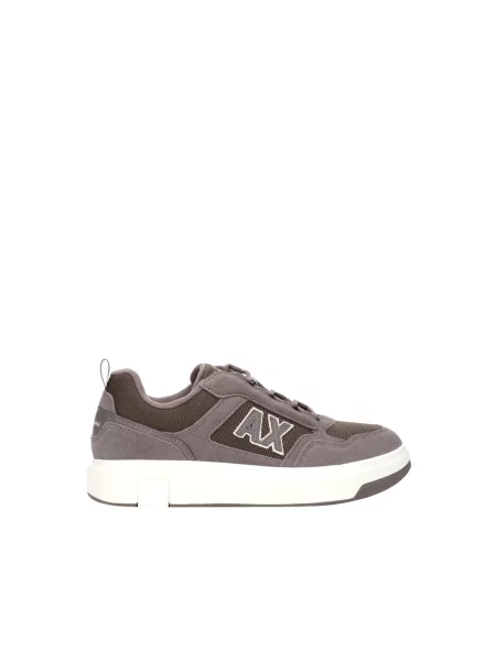 Sneakersy Armani Exchange skórzane szare