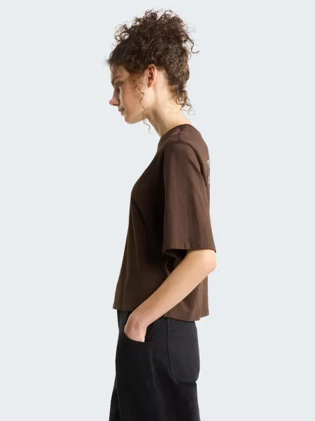 Футболка The North Face W HIKE PICNIC BOXY SHORT SLEEV коричневий
