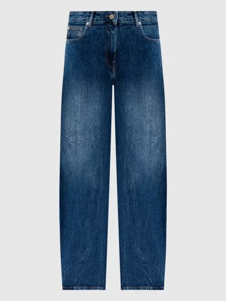 Джинси з ефектом потертості Twinset сині