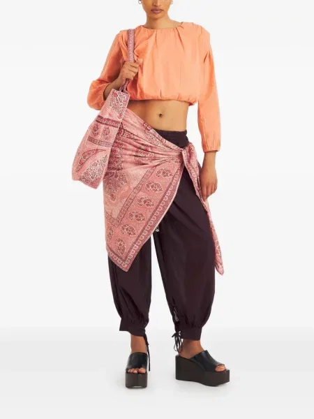 Pantaloni Antik Batik cu cordon violet