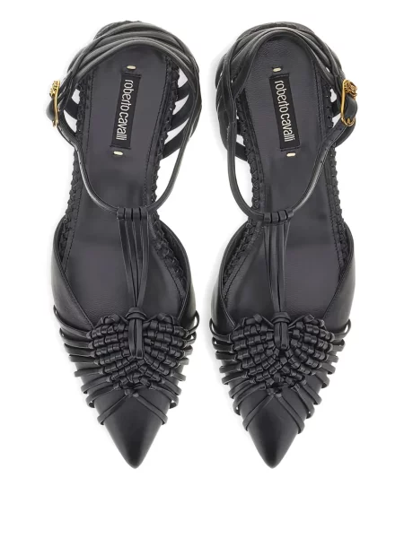 Pantofi cu toc Roberto Cavalli fără toc negru
