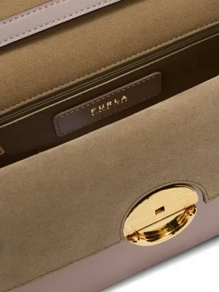 Τσάντα shopper Furla καφέ