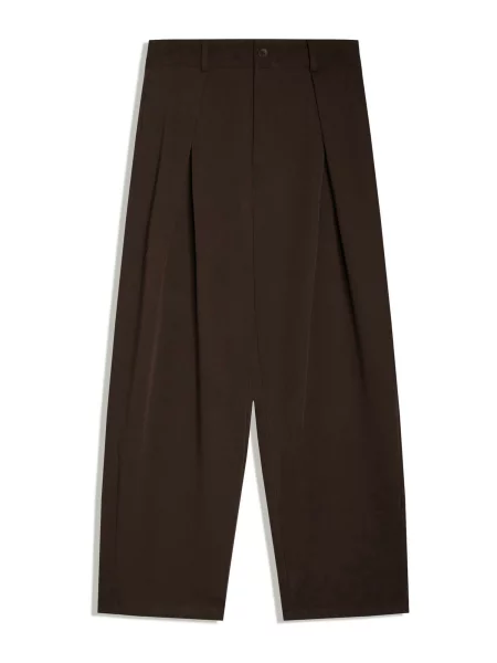 Bershka Pantaloni cutați închis maro