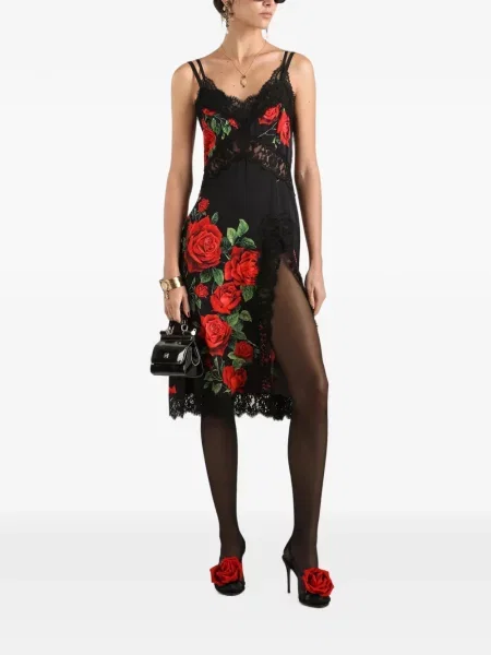 Rochie midi Dolce & Gabbana cu imagine negru