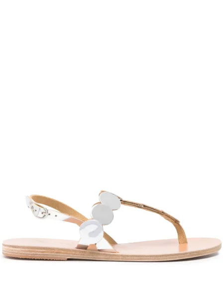 Sandale Ancient Greek Sandals din piele argintiu