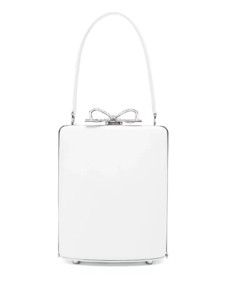 Geantă Self-portrait cu funde alb