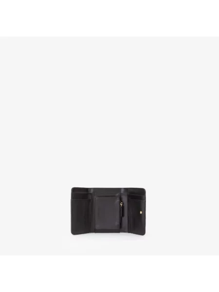 Lniany portfel Valentino Bags czarny